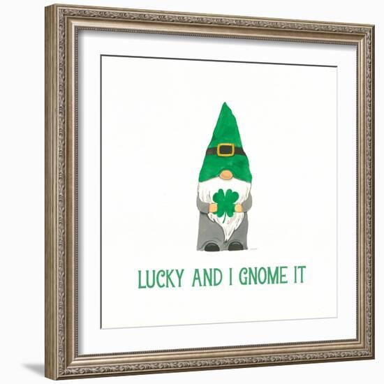 St Patricks Day Gnomes II Lucky-Jenaya Jackson-Framed Art Print