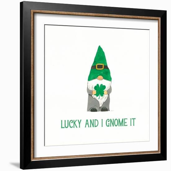 St Patricks Day Gnomes II Lucky-Jenaya Jackson-Framed Art Print