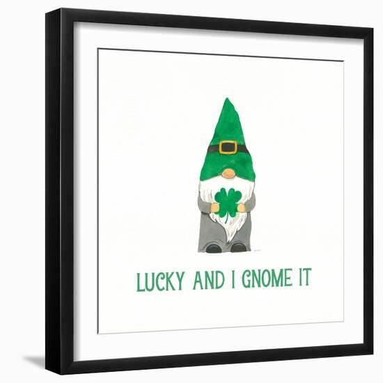 St Patricks Day Gnomes II Lucky-Jenaya Jackson-Framed Art Print