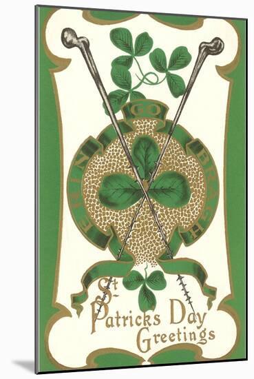 St. Patricks Day, Shillelaghs-null-Mounted Art Print