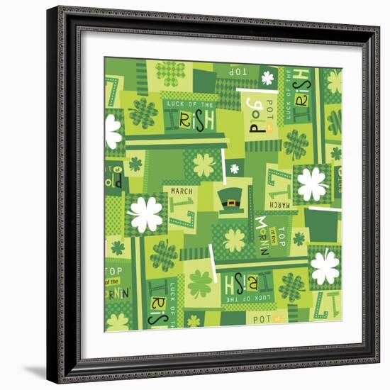 St Pattys pattern 1-Holli Conger-Framed Giclee Print