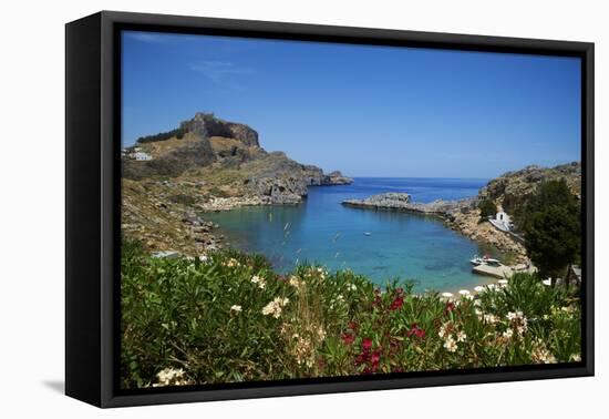 St. Paul Beach. Lindos, Rhodes, Dodecanese, Greek Islands, Greece, Europe-Tuul-Framed Premier Image Canvas