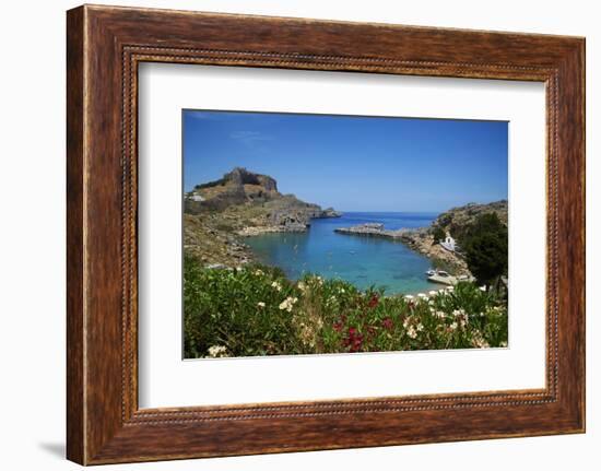 St. Paul Beach. Lindos, Rhodes, Dodecanese, Greek Islands, Greece, Europe-Tuul-Framed Photographic Print