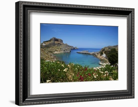 St. Paul Beach. Lindos, Rhodes, Dodecanese, Greek Islands, Greece, Europe-Tuul-Framed Photographic Print