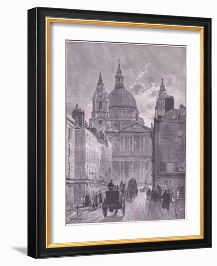 St Paul Cathedral, London-John Fulleylove-Framed Giclee Print