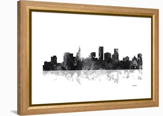 St Paul Minnesota Skyline BG 1-Marlene Watson-Framed Premier Image Canvas