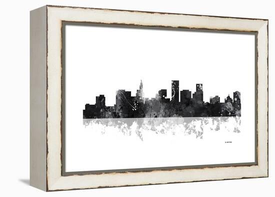 St Paul Minnesota Skyline BG 1-Marlene Watson-Framed Premier Image Canvas