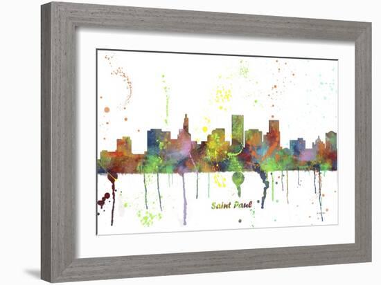 St Paul Minnesota Skyline MCLR 1-Marlene Watson-Framed Giclee Print