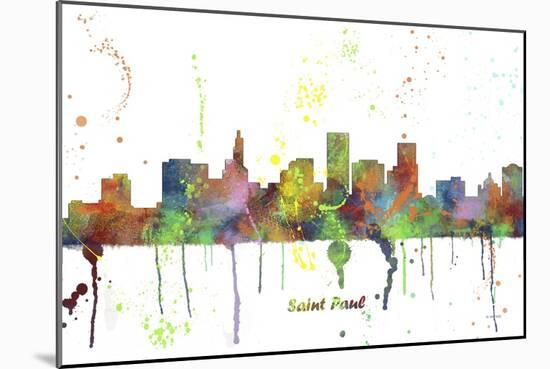 St Paul Minnesota Skyline MCLR 1-Marlene Watson-Mounted Giclee Print