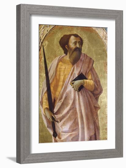 St Paul, Panel from Altarpiece of Church of Carmine in Pisa-Tommaso Masaccio-Framed Giclee Print