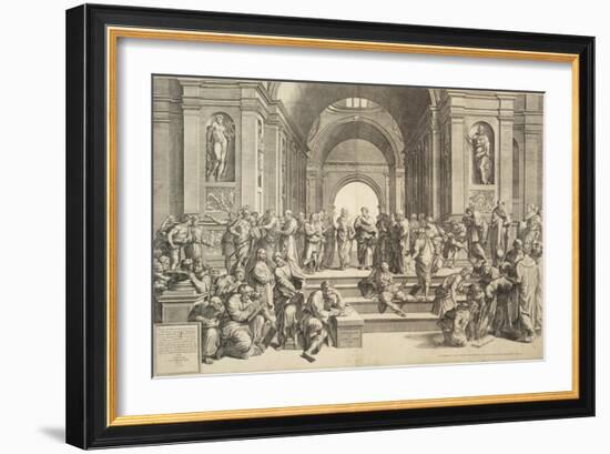 St, Paul Preaching at Athens (The School of Athens), 1550-Giorgio Ghisi-Framed Giclee Print