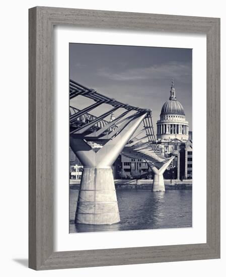 St. Paul's and Millennium bridge, London, England-Doug Pearson-Framed Photographic Print