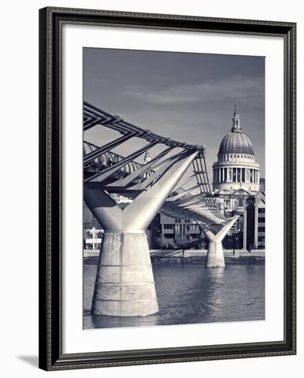 St. Paul's and Millennium bridge, London, England-Doug Pearson-Framed Photographic Print