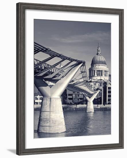 St. Paul's and Millennium bridge, London, England-Doug Pearson-Framed Photographic Print