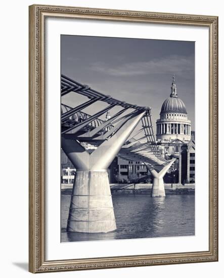 St. Paul's and Millennium bridge, London, England-Doug Pearson-Framed Photographic Print