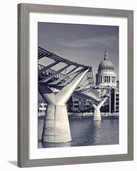 St. Paul's and Millennium bridge, London, England-Doug Pearson-Framed Photographic Print