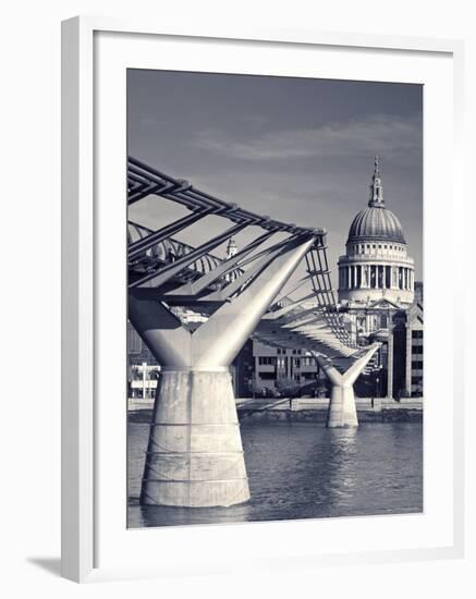 St. Paul's and Millennium bridge, London, England-Doug Pearson-Framed Photographic Print