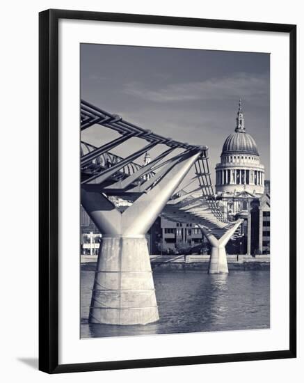 St. Paul's and Millennium bridge, London, England-Doug Pearson-Framed Photographic Print