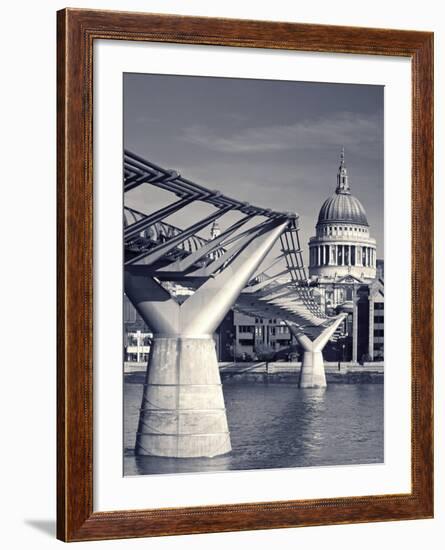 St. Paul's and Millennium bridge, London, England-Doug Pearson-Framed Photographic Print