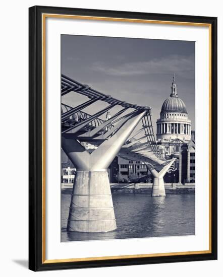 St. Paul's and Millennium bridge, London, England-Doug Pearson-Framed Photographic Print