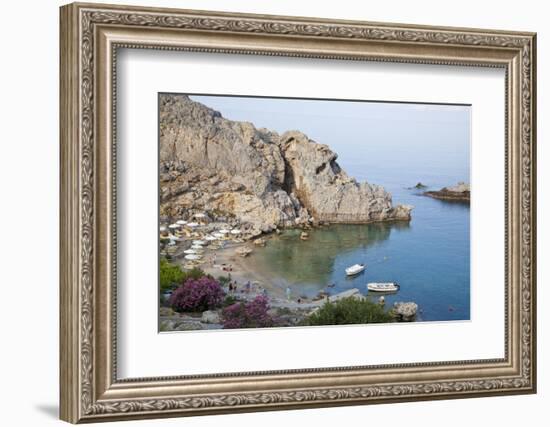 St. Paul's Bay, Lindos Rhodes Island, Dodecanese, Greece-Peter Adams-Framed Photographic Print