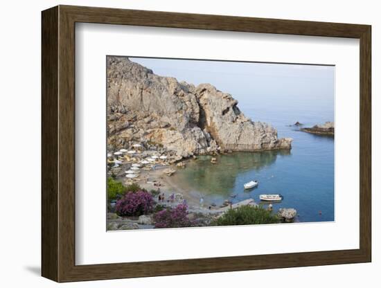 St. Paul's Bay, Lindos Rhodes Island, Dodecanese, Greece-Peter Adams-Framed Photographic Print