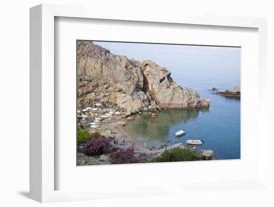 St. Paul's Bay, Lindos Rhodes Island, Dodecanese, Greece-Peter Adams-Framed Photographic Print