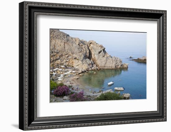 St. Paul's Bay, Lindos Rhodes Island, Dodecanese, Greece-Peter Adams-Framed Photographic Print