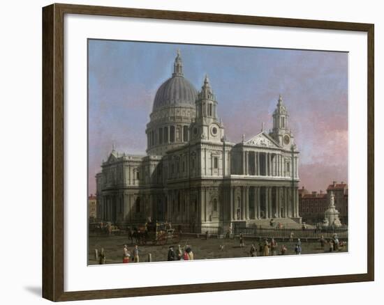 St. Paul's Cathedral, 1754-Canaletto-Framed Giclee Print