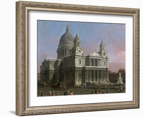 St. Paul's Cathedral, 1754-Canaletto-Framed Giclee Print