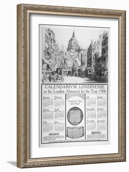 St Paul's Cathedral and Fleet Street, City of London, 1905-William Monk-Framed Giclee Print