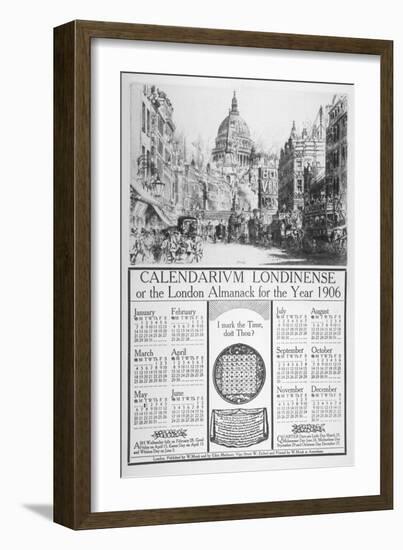 St Paul's Cathedral and Fleet Street, City of London, 1905-William Monk-Framed Giclee Print