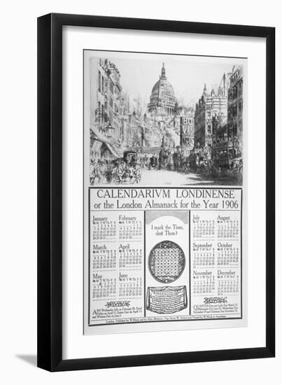 St Paul's Cathedral and Fleet Street, City of London, 1905-William Monk-Framed Giclee Print