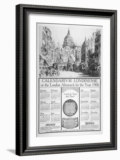 St Paul's Cathedral and Fleet Street, City of London, 1905-William Monk-Framed Giclee Print