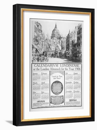 St Paul's Cathedral and Fleet Street, City of London, 1905-William Monk-Framed Giclee Print