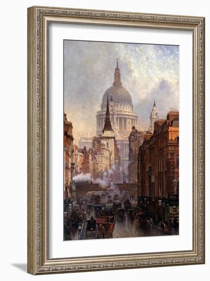 St. Paul's Cathedral and Ludgate Hill, London, England-John O'connor-Framed Giclee Print