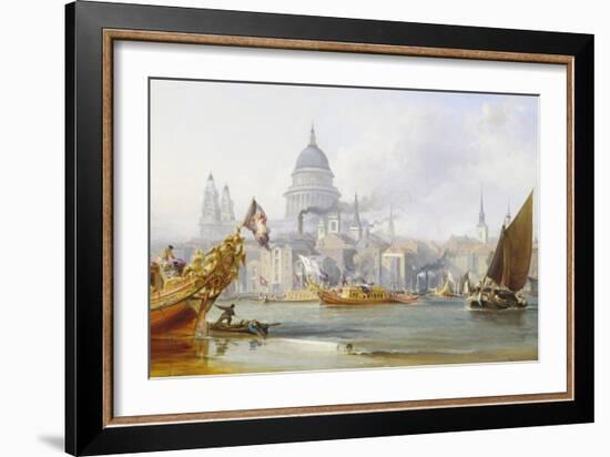 St. Paul's Cathedral and the City of London-George Chambers-Framed Giclee Print