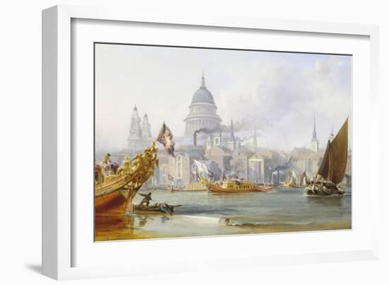 St. Paul's Cathedral and the City of London-George Chambers-Framed Giclee Print