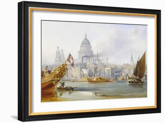 St. Paul's Cathedral and the City of London-George Chambers-Framed Giclee Print