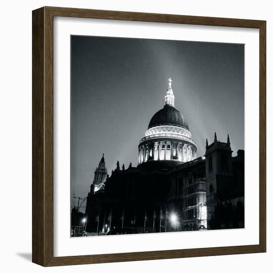 St Paul's Cathedral By Floodlight, 1951-Henry Grant-Framed Giclee Print