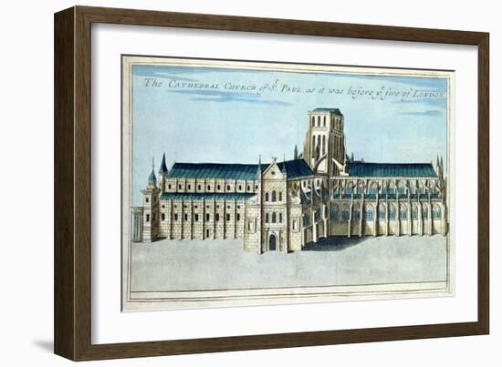 St. Paul's Cathedral, c.1700-Robert Morden-Framed Giclee Print