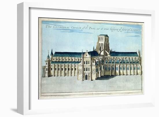 St. Paul's Cathedral, c.1700-Robert Morden-Framed Giclee Print