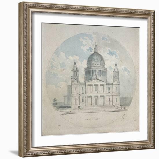 St Paul's Cathedral, C.1790-Thomas Girtin-Framed Giclee Print