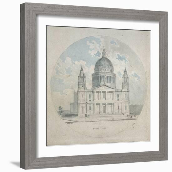 St Paul's Cathedral, C.1790-Thomas Girtin-Framed Giclee Print