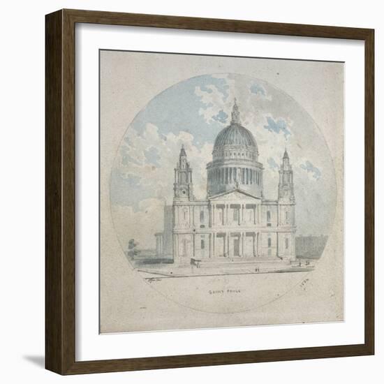 St Paul's Cathedral, C.1790-Thomas Girtin-Framed Giclee Print