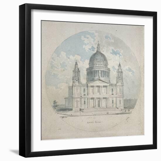 St Paul's Cathedral, C.1790-Thomas Girtin-Framed Giclee Print