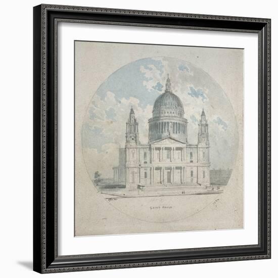 St Paul's Cathedral, C.1790-Thomas Girtin-Framed Giclee Print