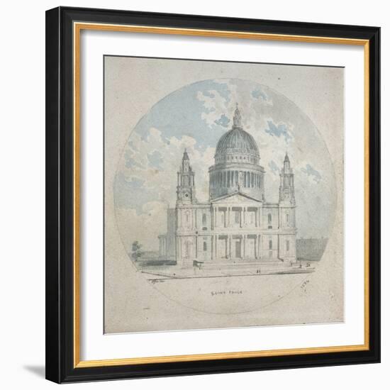 St Paul's Cathedral, C.1790-Thomas Girtin-Framed Giclee Print