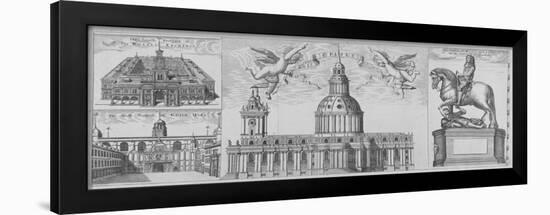 St Paul's Cathedral, City of London, 1710-null-Framed Giclee Print
