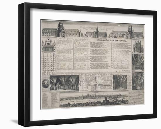 St Paul's Cathedral, City of London, 1725-David Loggan-Framed Giclee Print